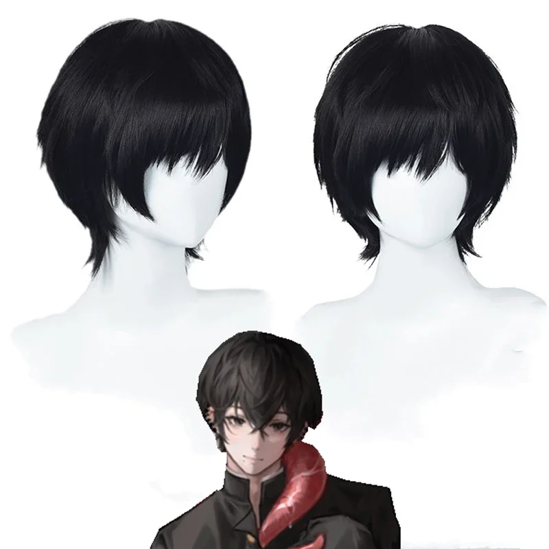 

Chainsaw Man Cosplay Wig Hirofumi Yoshida Black Man Short Hair Chemical Fiber Filament Stage Performance Festival Party Full Wig