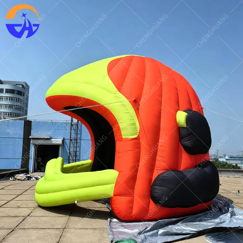 Outdoor Music Event Decor Giant Inflatable Dj Booth Baseball Helmet Inflatable advertising activities Festival prop