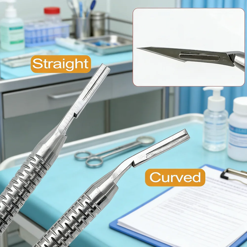 Dental Scalpel Handle Blade Handle Oral Hilt Surgical Tool for No.3 Blade Dental Tools