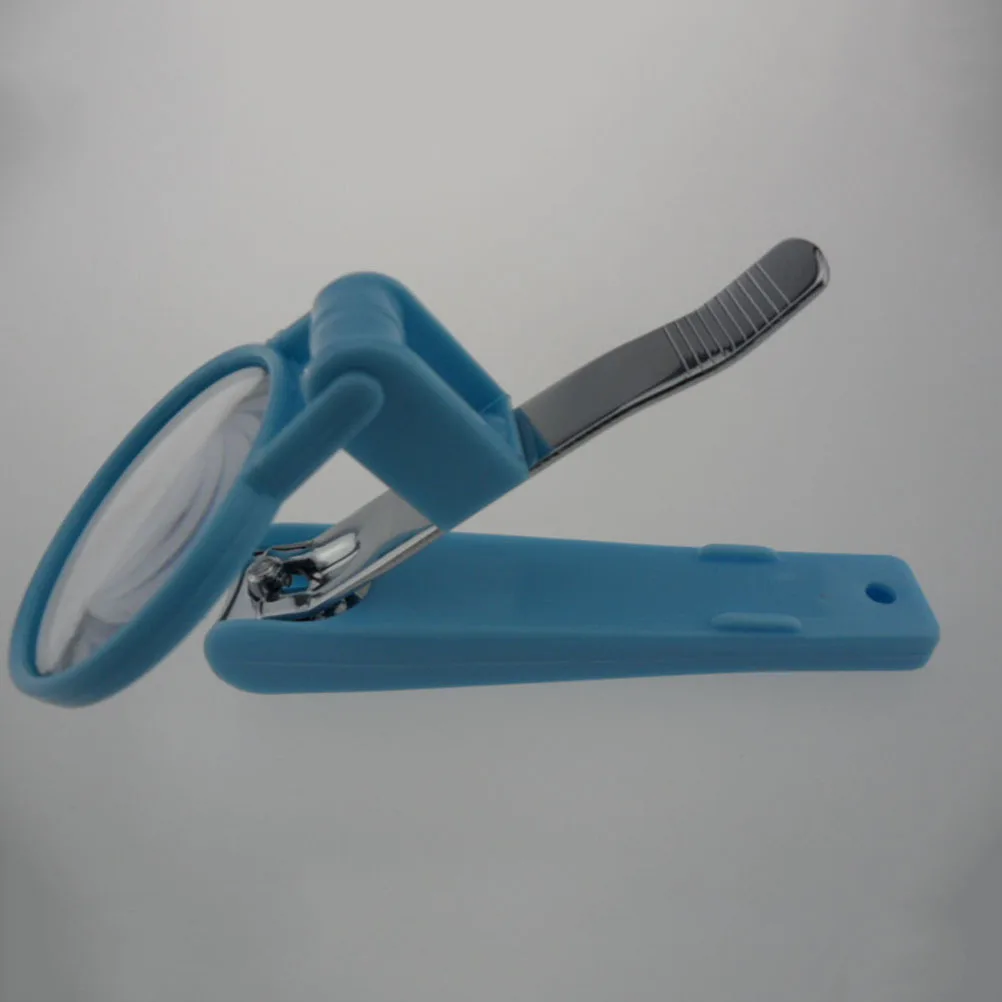 赤ちゃん用爪切り 拡大鏡付き 防錆金属製 滑らかなエッジ 赤ちゃんの爪のお手入れセット 不快感なしで正確にカット