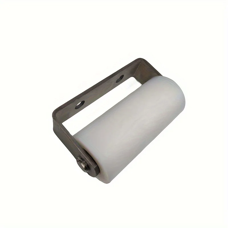 1pc Hard Nylon Slide Gate Flat Guide Roller, Sliding Rolling Gates Guider With Stainless Steel Bracket