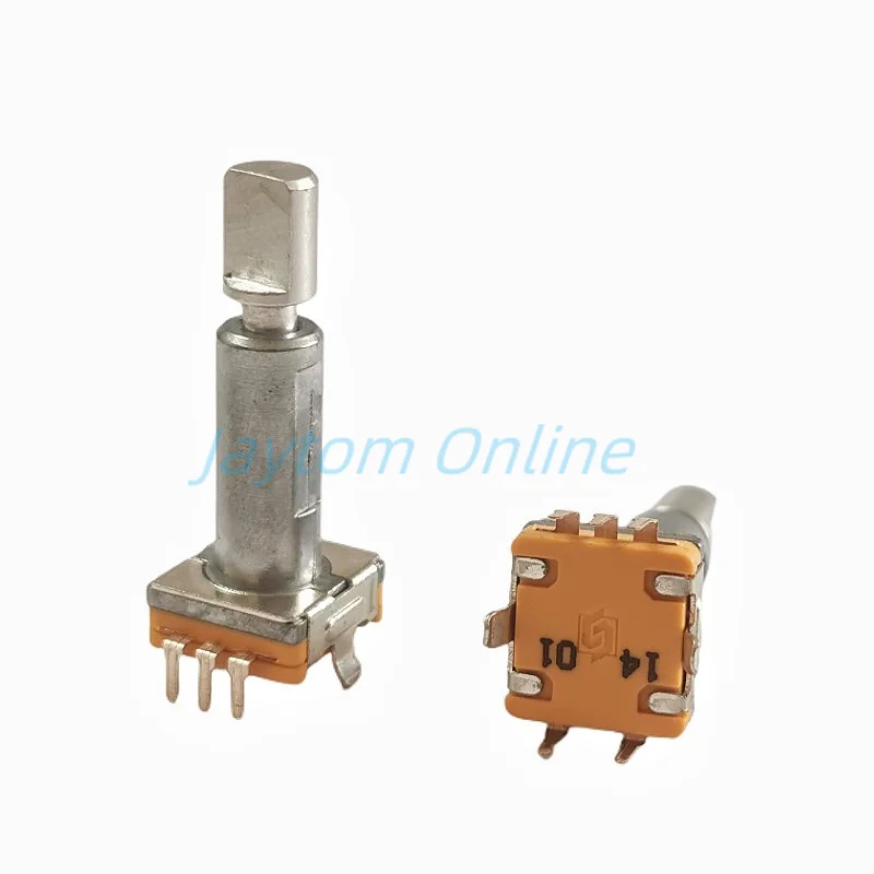 5pcs Rotary Encoder Switch EC11 With Push Switch 30 Position 5pin Plug-in Type 27mm Half Shaft Handle Length