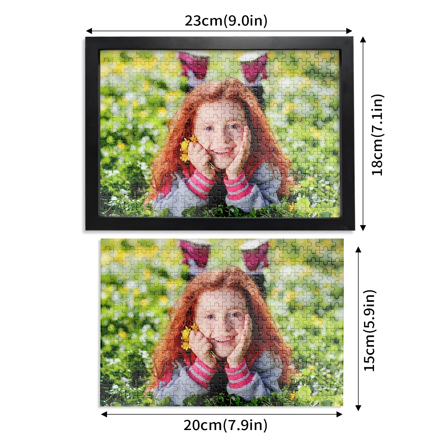 صورة مخصصة مع إطار أو ألغاز فقط، ألغاز شخصية على شكل قلب، بانوراما صورة للزوجين، هدية للعطلات، قطعة واحدة