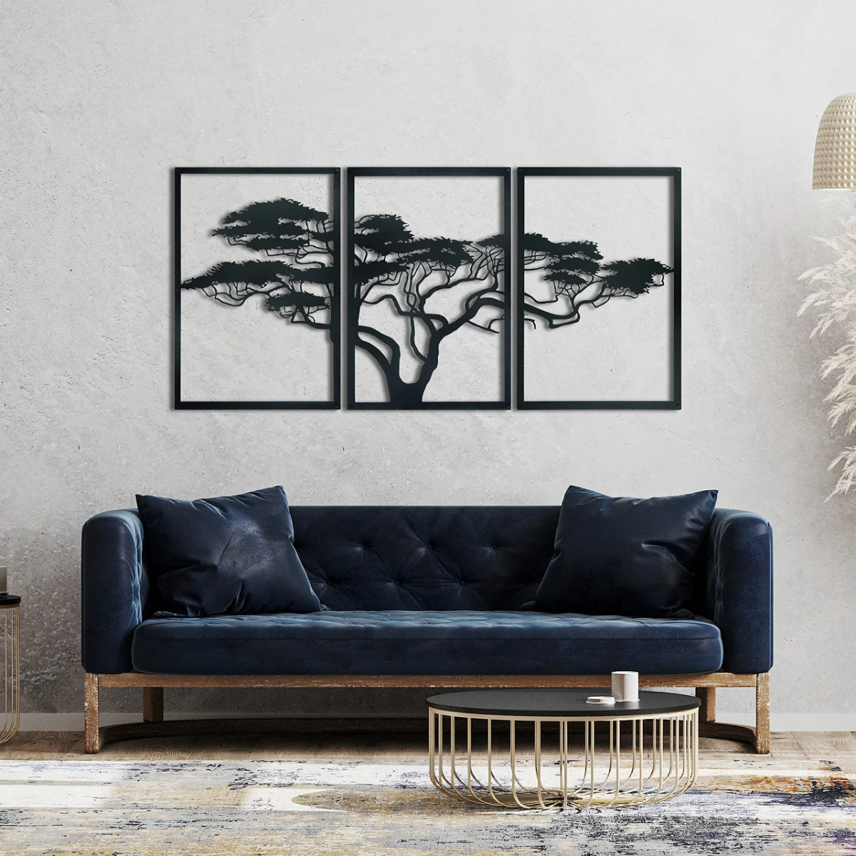 3szt Black Metal Wall Art Decor Tree Of Life Metal Tree Wall Art Tree Sign Metal Wall Decoration Housewarming Hanging Wall Art