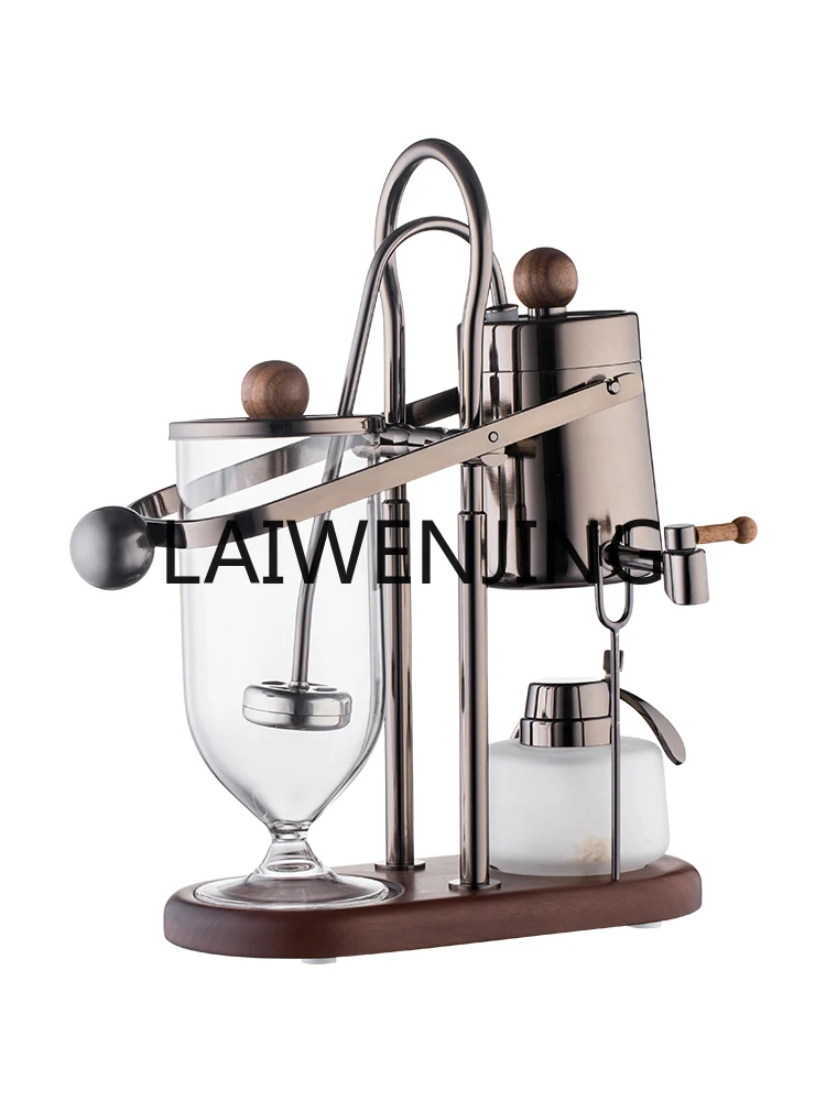 RWJ Coffee Pot Alcohol Lamp Siphon Coffee Making Machine Household Retro Coffee Set