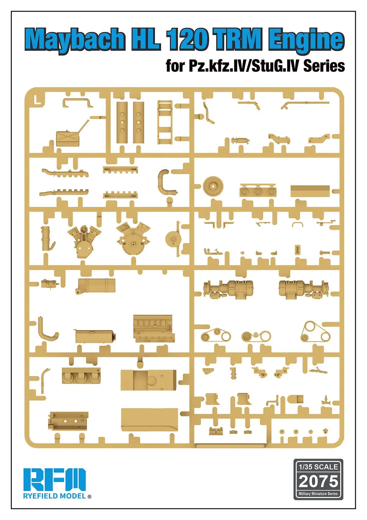 RYEFIELD 2075 1/35 Scale Maybach HL 120 TRM Engine For Pz.kfz.IV/StuG.IV Series