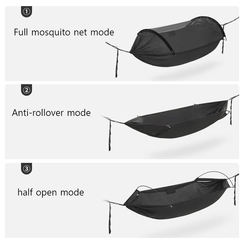 Imagem -05 - Naturehike Hammock Ultraleve Náilon Anti-mosquito Sono Balanço Árvore do Jardim ao ar Livre Pendurado Cama de Casal Viagem Acampamento Redes