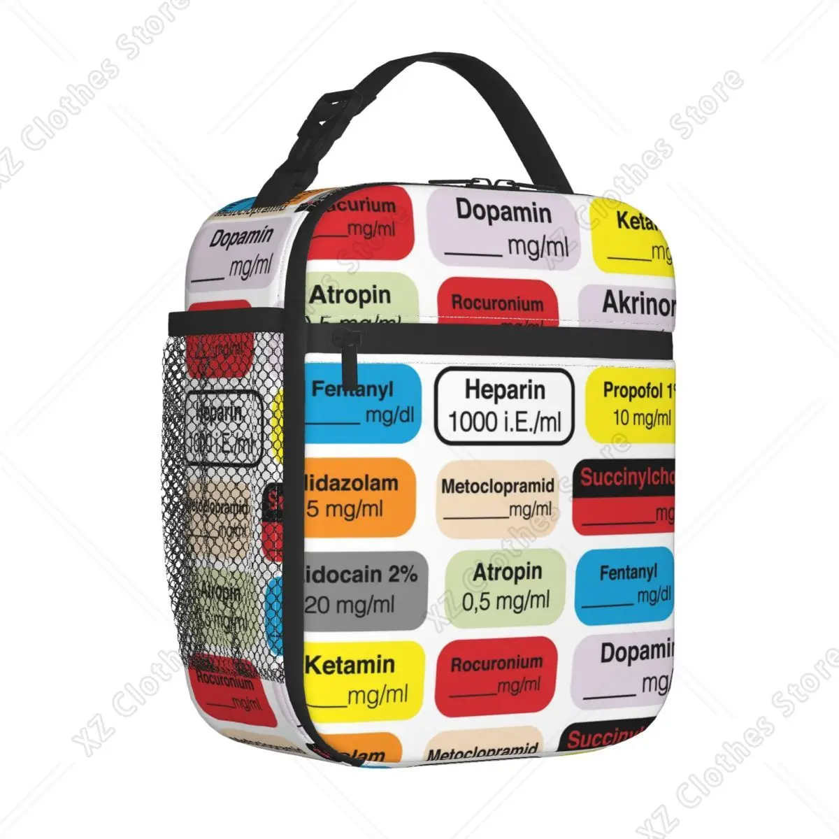 Custom Anesthesia Medication Doctor Medical Nurse Hospital Lunch Bag Men Women Cooler Thermal Insulated Lunch Box Adult Office