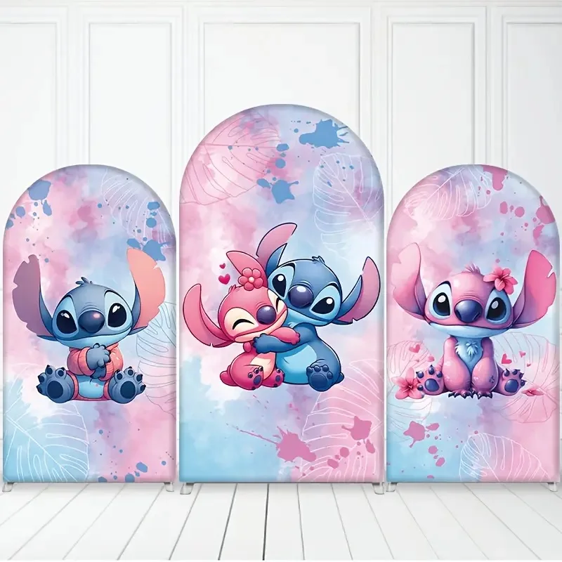 Lilo & Stitch Chiara Bogen Hintergrund Abdeckung Geburtstag Dekoration Baby Dusche Fotografie Hintergrund Abdeckungen