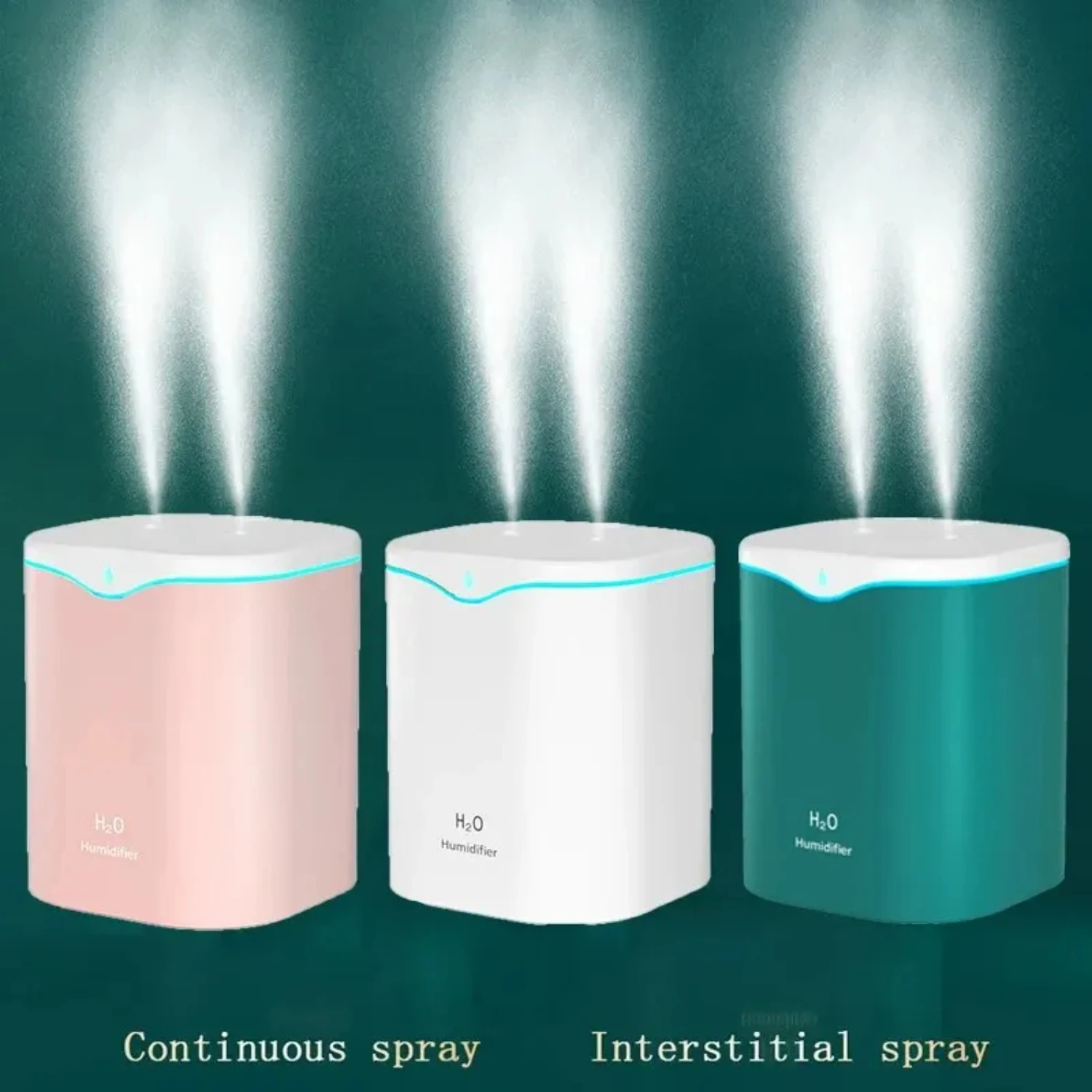 2000ML USB Double Spray Air Humidifier Port Essential Oil Aromatherapy Humificador Cool Mist Skin Care Purify   Office