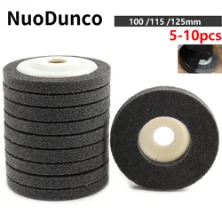 4/4.5/5Inch Nylon Fiber Polishing Wheel Non Woven Abrasive Disc For Angle Grinder Metal Woodworking Cleaning Polishing Pad 2-10