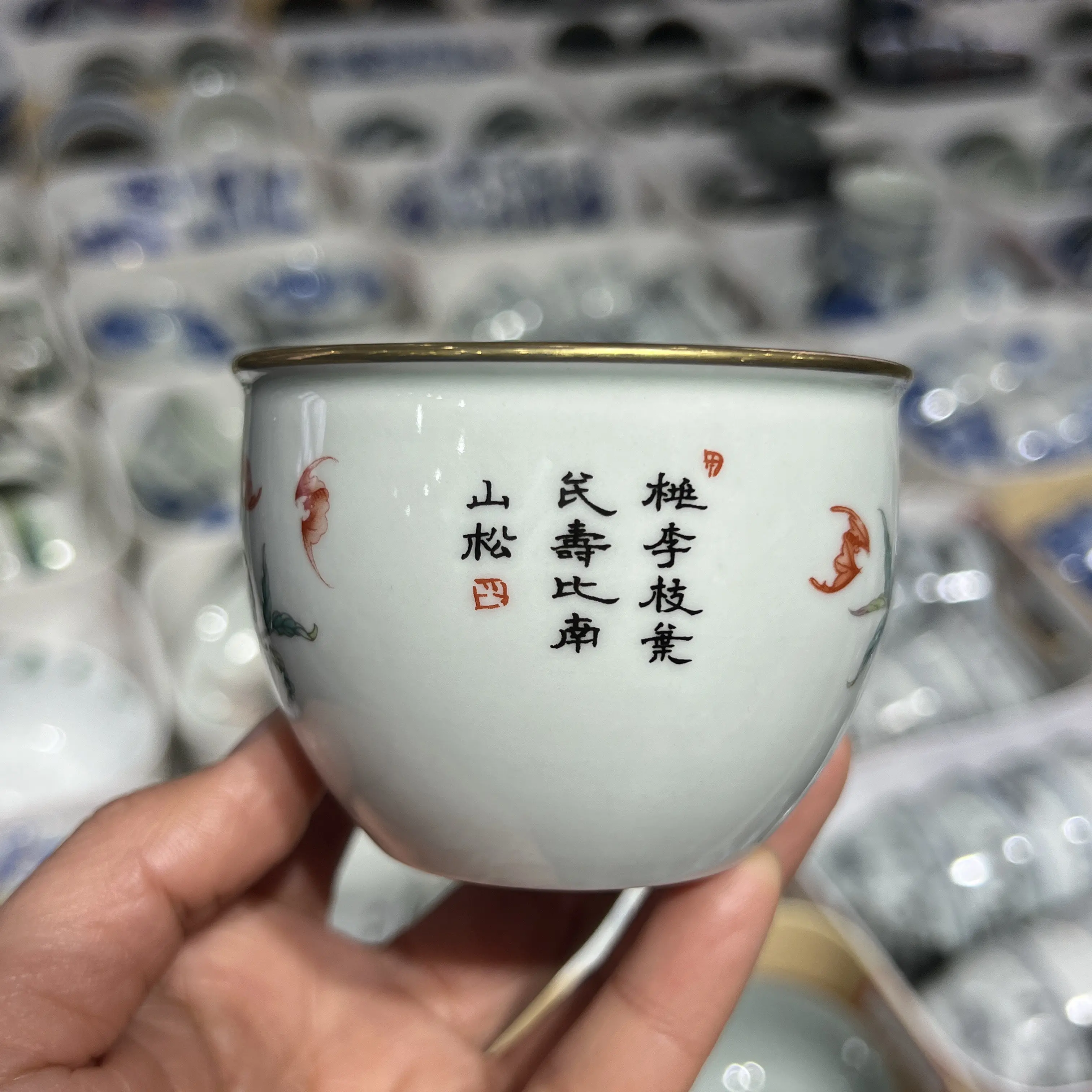 Ceramic Retro Cylinder Cup Cup Tea Cup Tea Cup Set Individual Single Cup Large Tea Bowl