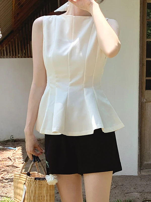 Hebe Sle Chic Slimming Svel irt ผู้หญิงฤดูร้อนใหม่แฟชั่นเอวกระชับกอร์เอิร์ต Commute Sle