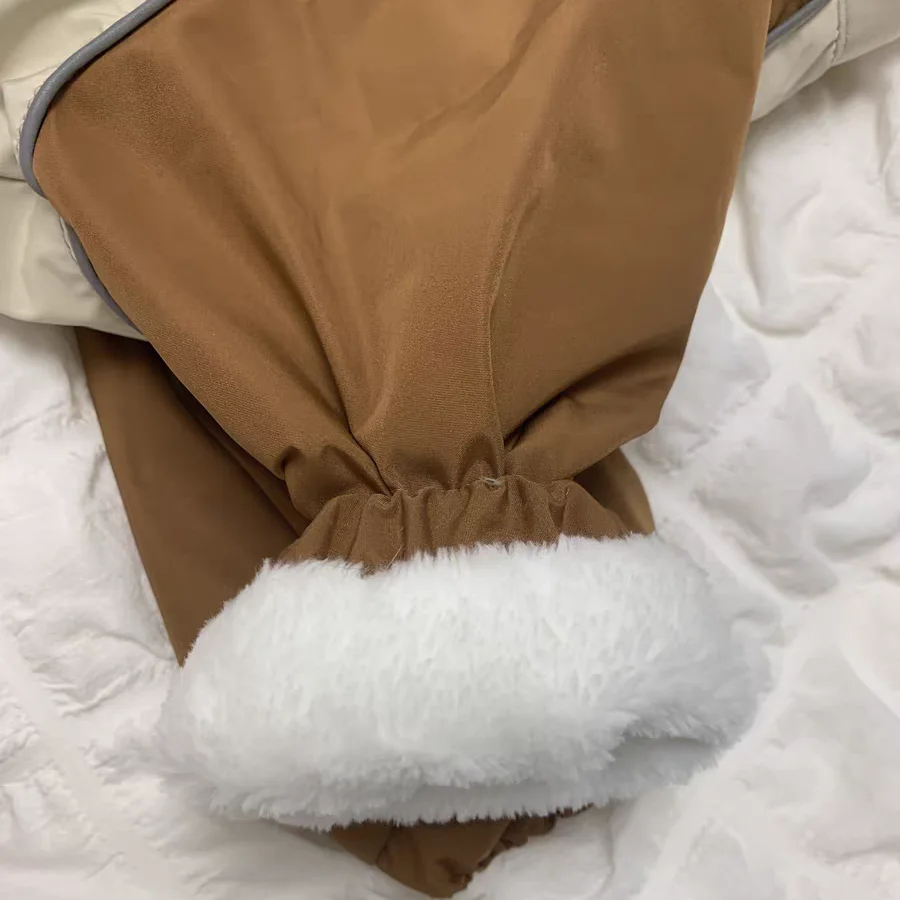 Hundekleidung im Winter, Schnee, Wetter, verdickter Plüsch, 4-beinige Khaki-Jacke, winddichter, wasserdichter, warmer Mantel für Italien, Windhund, Huibit – Detail 10