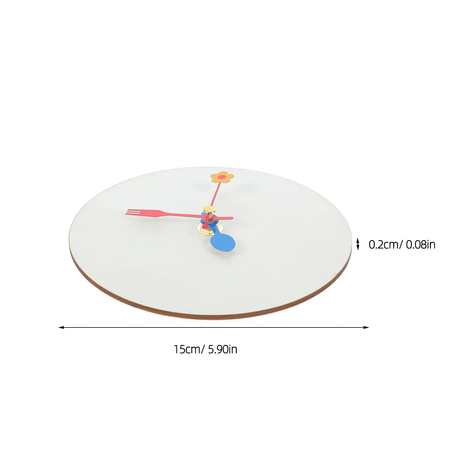1Set Blank Wooden Clock Face Round with Numerals for DIY Craft Clock Making Kit Educational Teaching Aid Painting Decorative