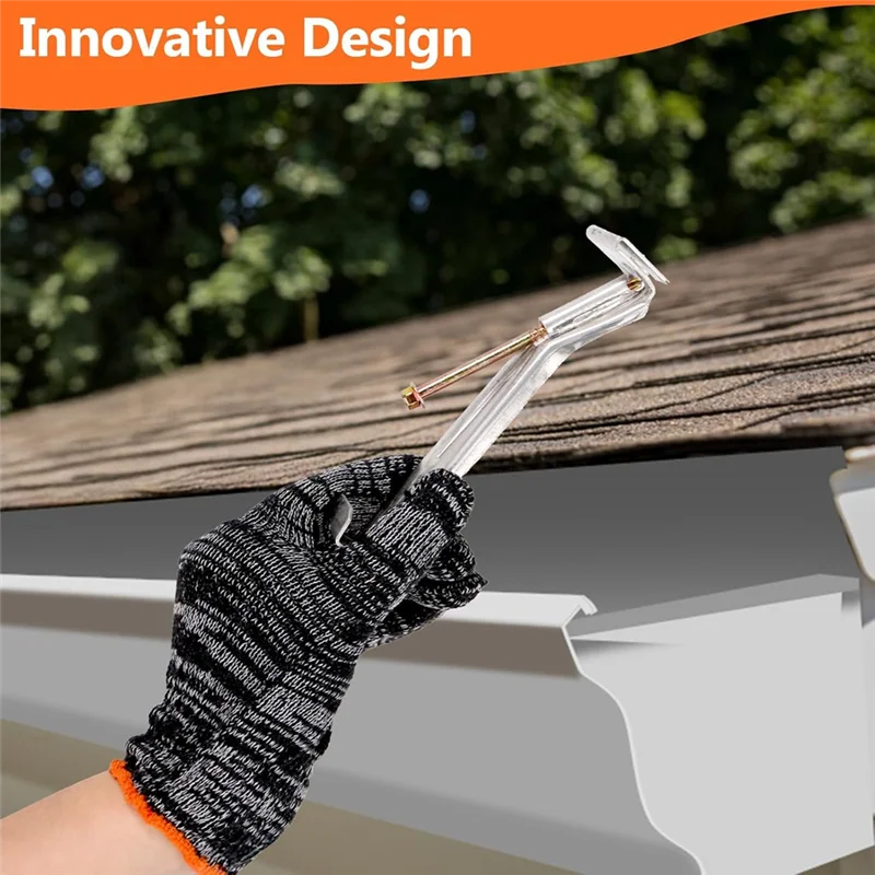 Sturdy 28-Pack  Gutter Hooks With Rust Proof Screws And Clips For 5" K-Type Aluminum Gutters, Repair Sagging Gutters