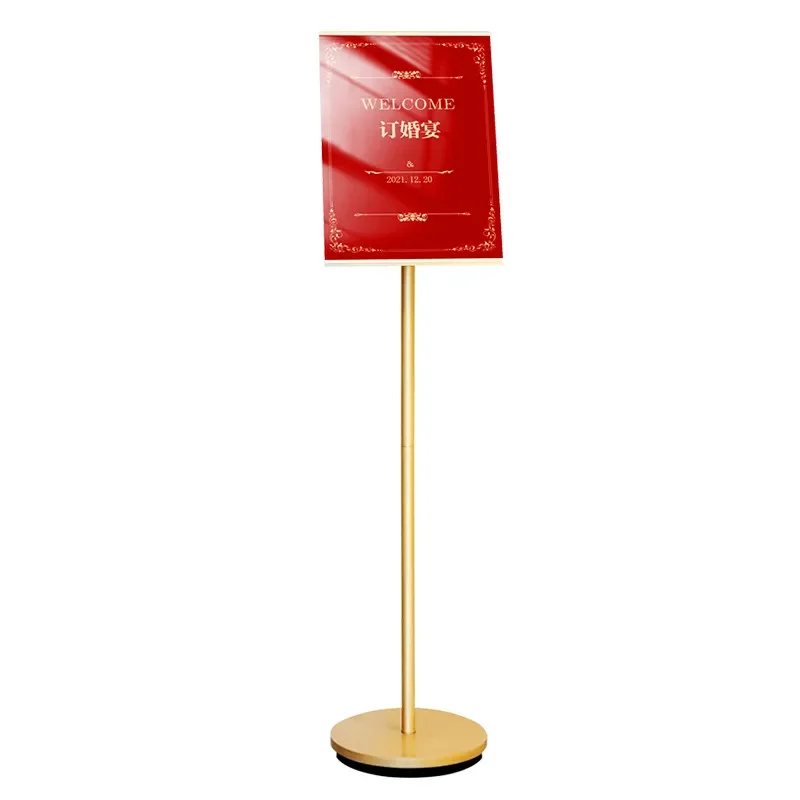 Signs Vertical A4 Vertical Signs Shopping Mall Hospital Display Guide A3 Acrylic Billboards Champagne Gold Display