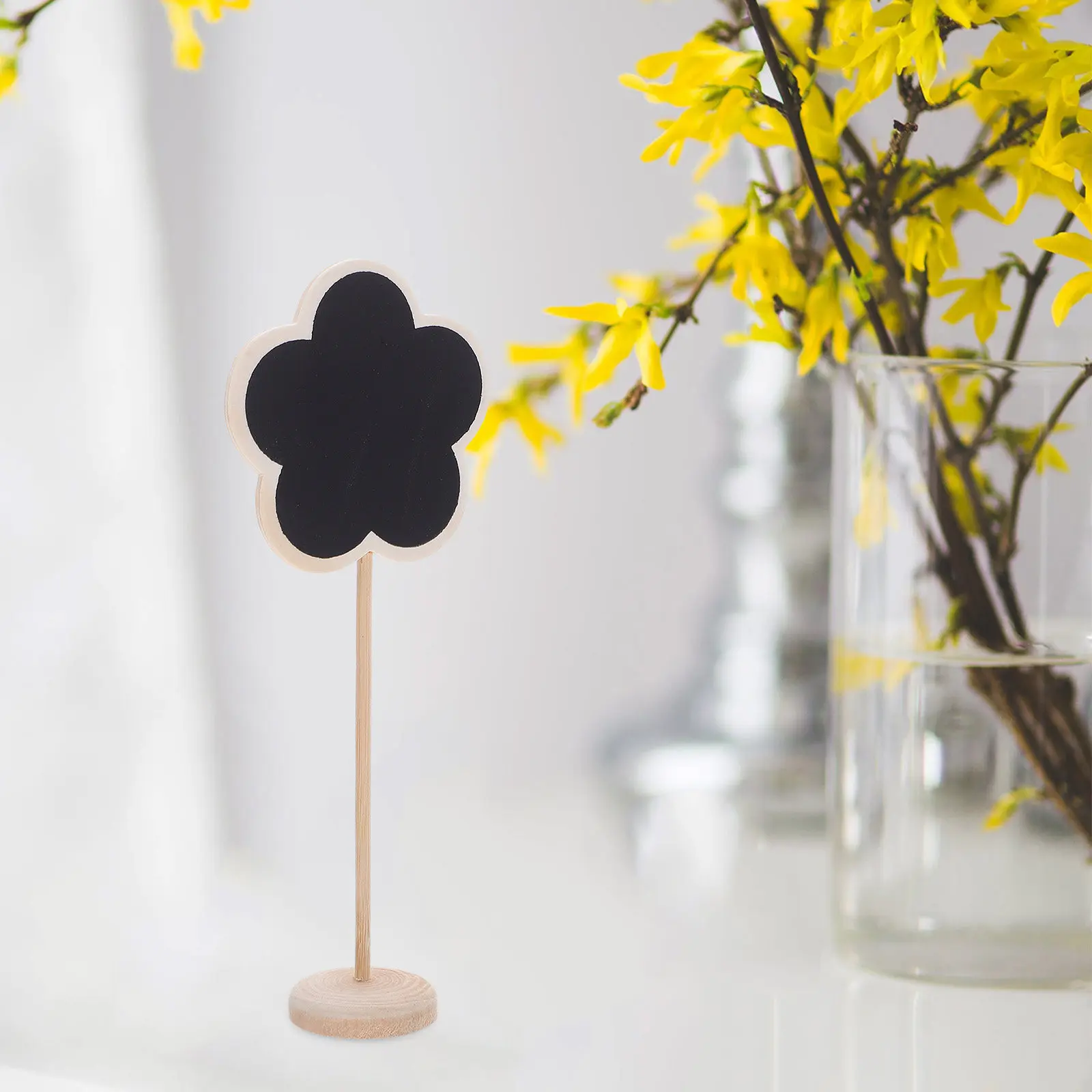 

20Pcs Mini Chalkboard Sign Rustic Wooden Frame Tabletop Message Board Erasable Memo Board Small Blackboard for Kitchen Notes