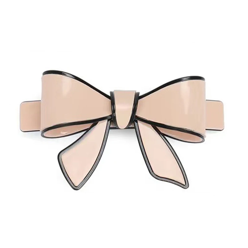 Bow French Hair Barrettes Acrylic  Hair Jewelry Crab Clip Women Hairpins Bowknot Acetate Butterfly Accessary Clamp For Girl