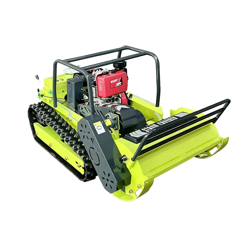 Multi Functional Petrol Tracked Lawn Mower Remote Control System 12HP Engine for Grass Cutting Brush Clearing Vegetation