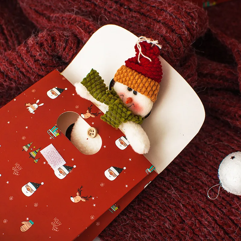 صندوق هدايا عيد الميلاد بسعة كبيرة ، كيس حلوى ، حقيبة مرافقة بغطاء محمول ، لوازم العطلات ، 5 * #4