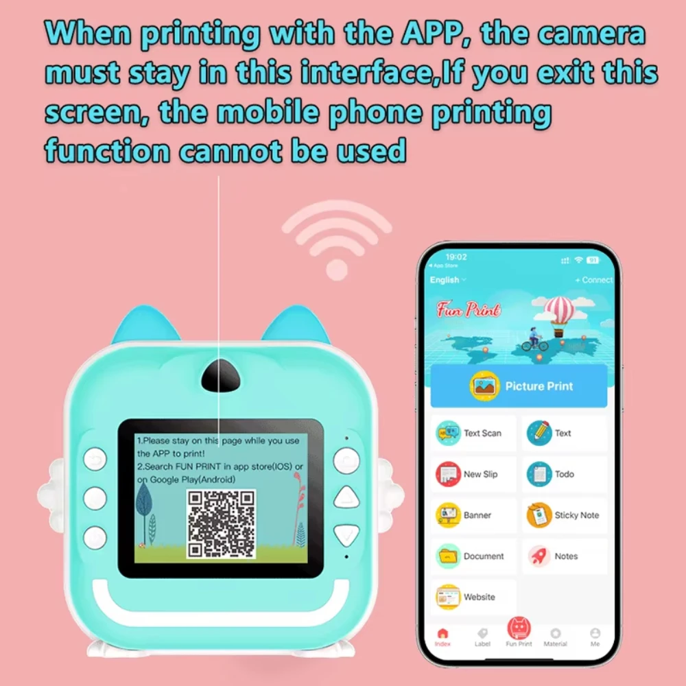 Kinderen 1080P HD Digitale Camera Speelgoed Instant Print voor Kinderen Thermische Print Camera Instant Print Foto Video Met 32G Geheugenkaart