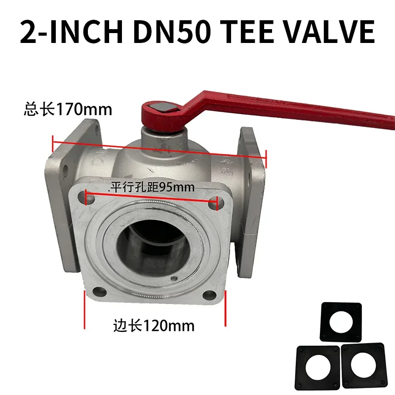 DN100 Water Sprinkler Truck/Sewage Suction Truck Square Ball Valve, 2.5-inch Sewage Outlet Fire Hydrant Valve, Sewage Suction