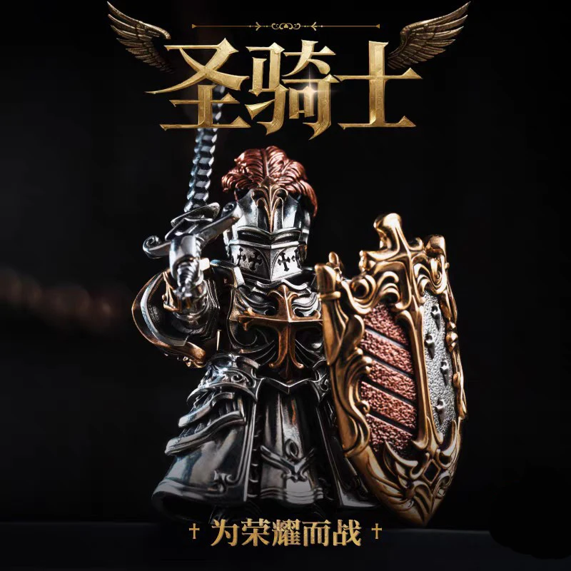 الحروب الصليبية الأوروبية ترتيب الفرسان تمبلار MOC اللبنات المغناطيسي انفصال حساسة تمثال معدني حلية الطوب اللعب