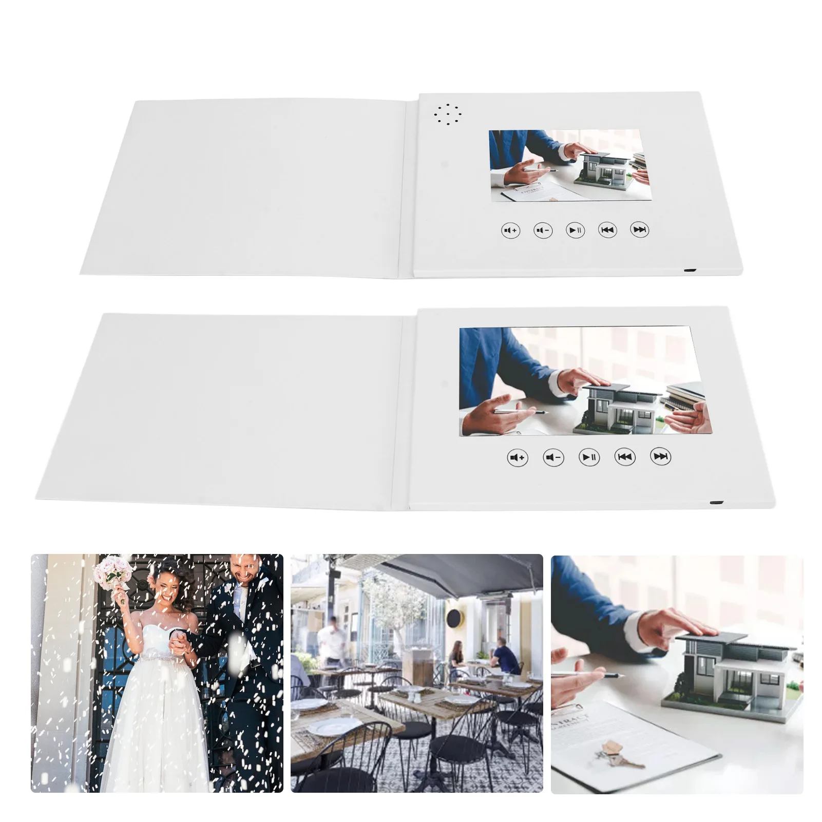 Video Brochure High Rate Exquisite HD Video Playback Video Greeting Card 128M Memory for Medium and Highend Restaurants