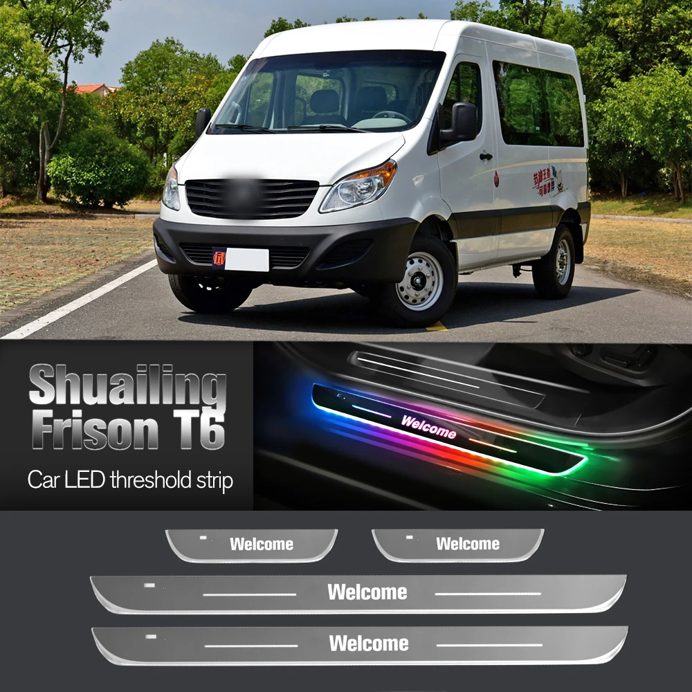 

Car Door Sill Light For JAC Shuailing Frison T6 2015-2023 2016 2020 Customized Logo LED Welcome Threshold Pedal Lamp Accessories