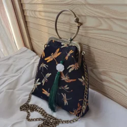 Chain Women Shoulder Crossbody Bags Circle Lock Bags Top Handle Bag Vintage Bags Tote Women's Handbags Purses