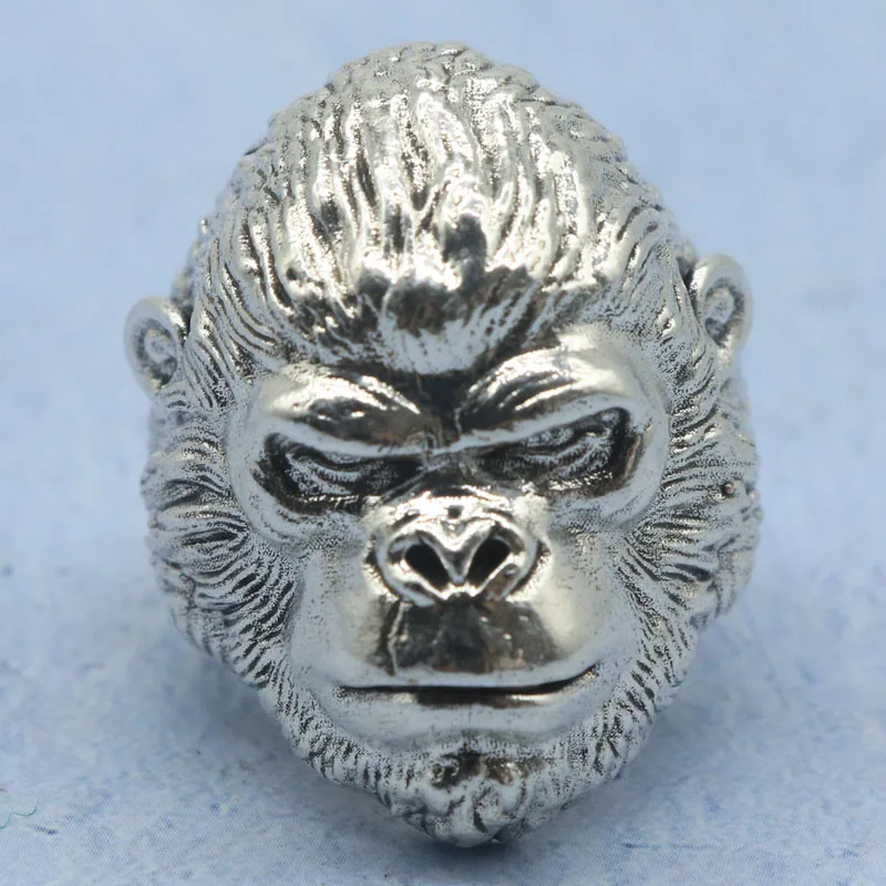 

Buy 4 Get 1 Free Eye Catching 3D Stainless Steel Gorilla King Animal Mens Boyfriends Rings Many Sizes SheCrown