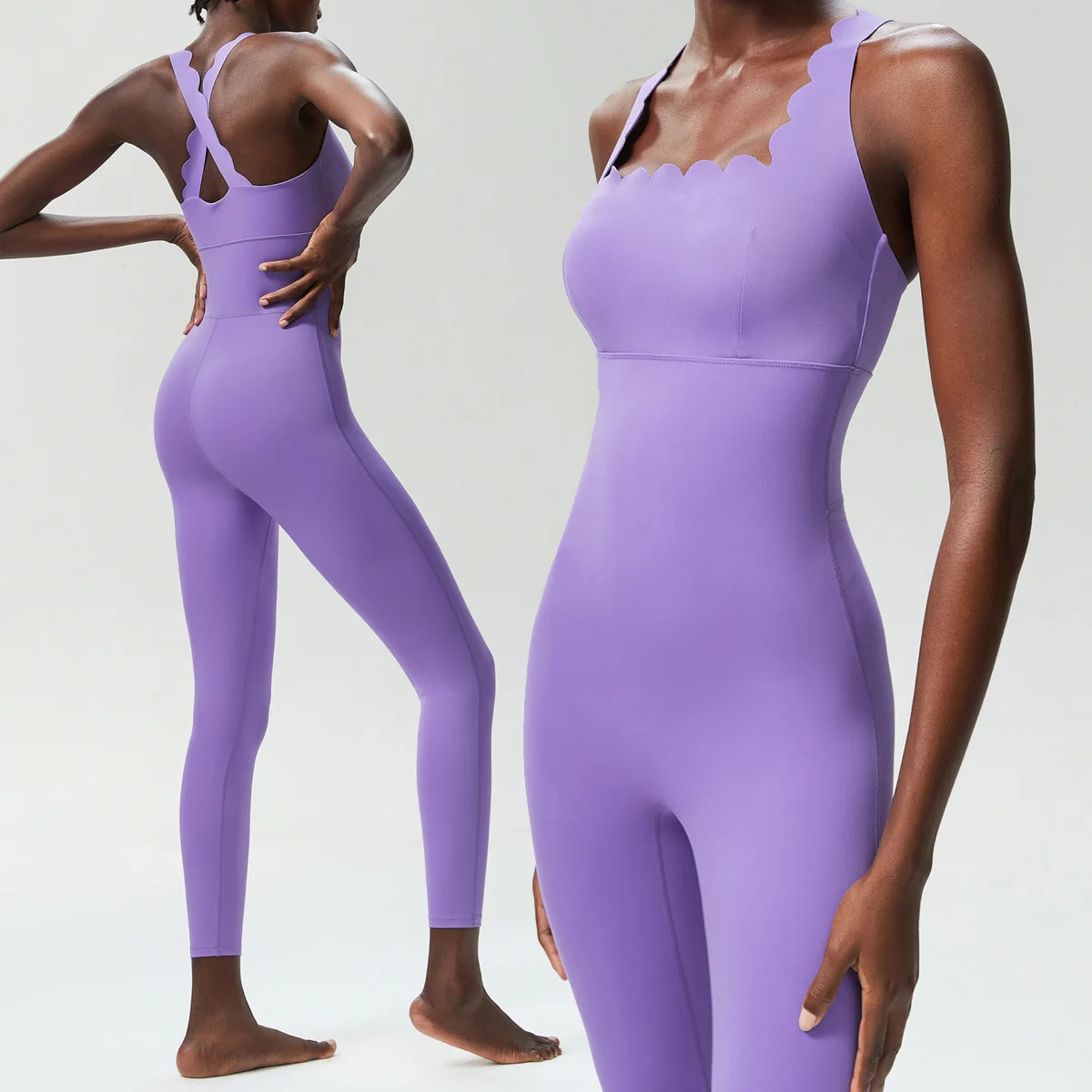 One Piece Gym Running Suit Women Buttery Soft Slim Fit Yoga Jumpsuit Breathable Super Stretch Workout Clothes Female Sportswear