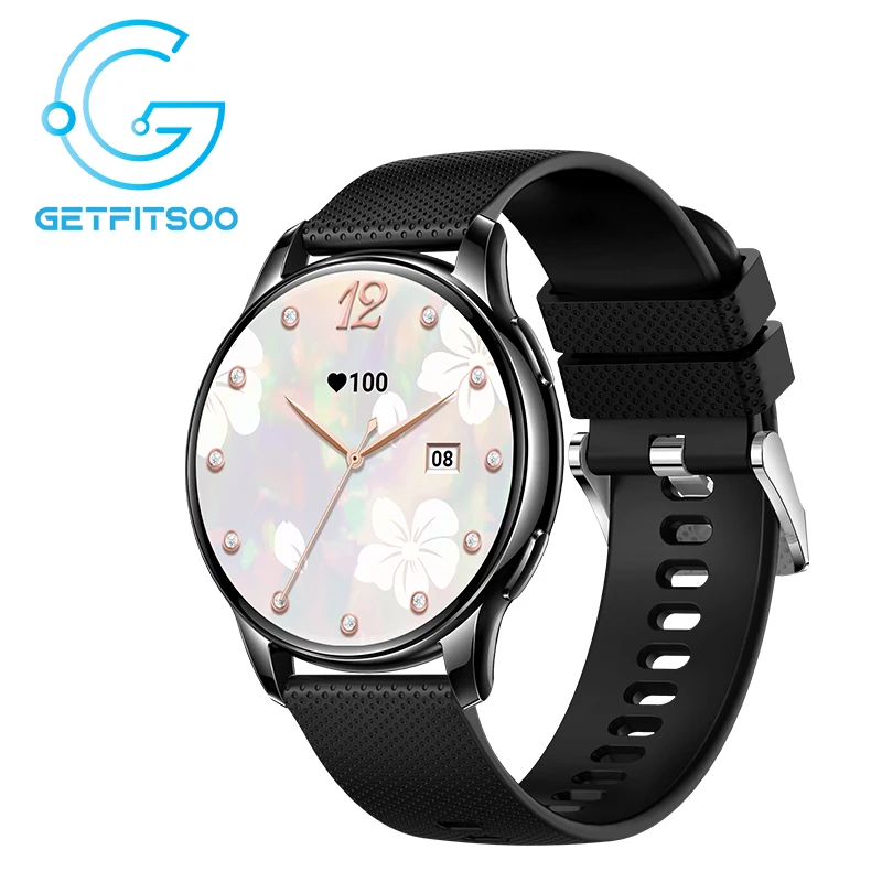 Getfitsoo Women's Smar twatch 1.32 Inch Bracelet with Pedometer Bluetooth Call Sports fitness IP68 Waterproof Ladies SmartWatch