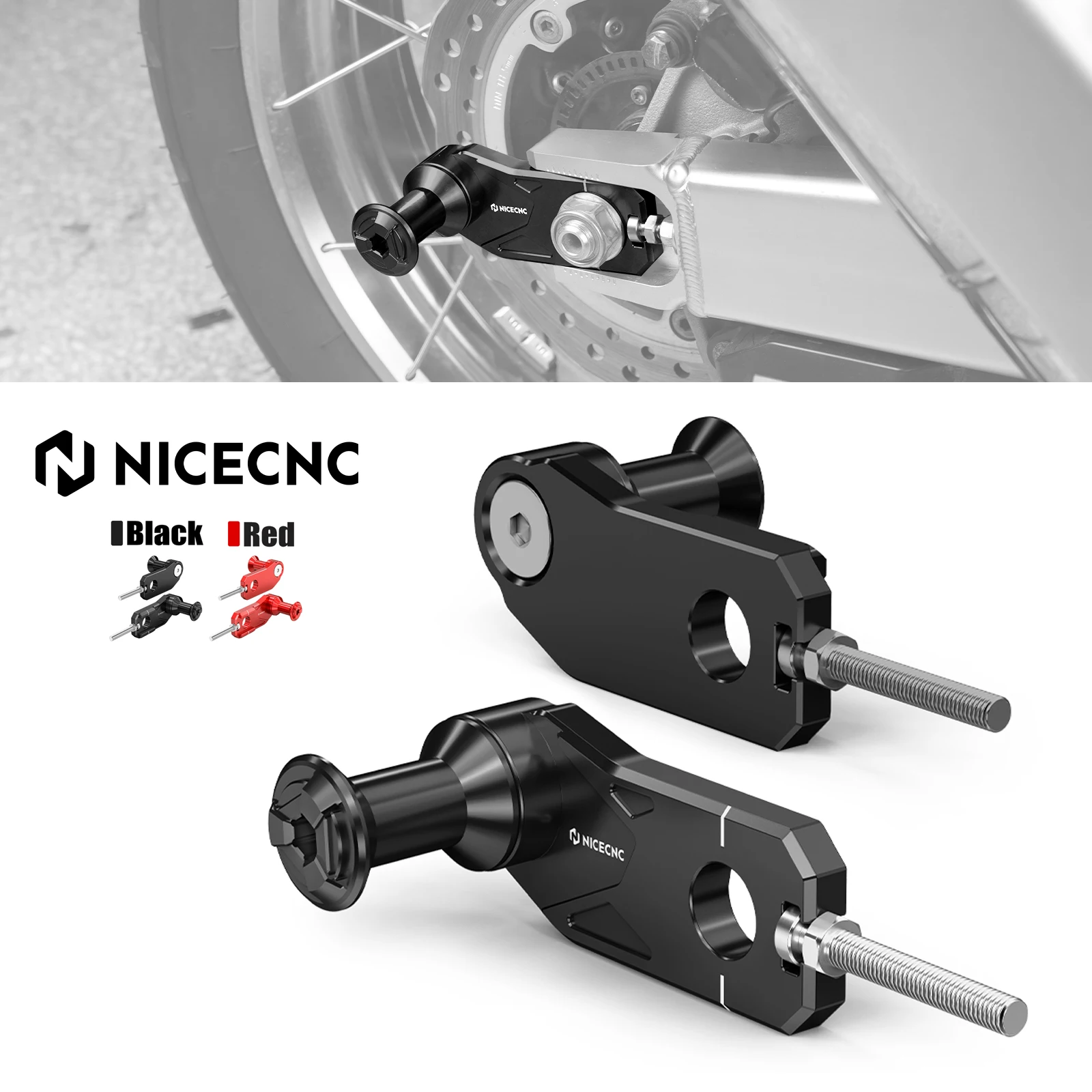 

NICECNC Rear Chain Adjuster with Stand Hook For Honda CRF1100L Africa Twin 2020-2025 2024 CRF1100L Africa Twin Adventure Sports