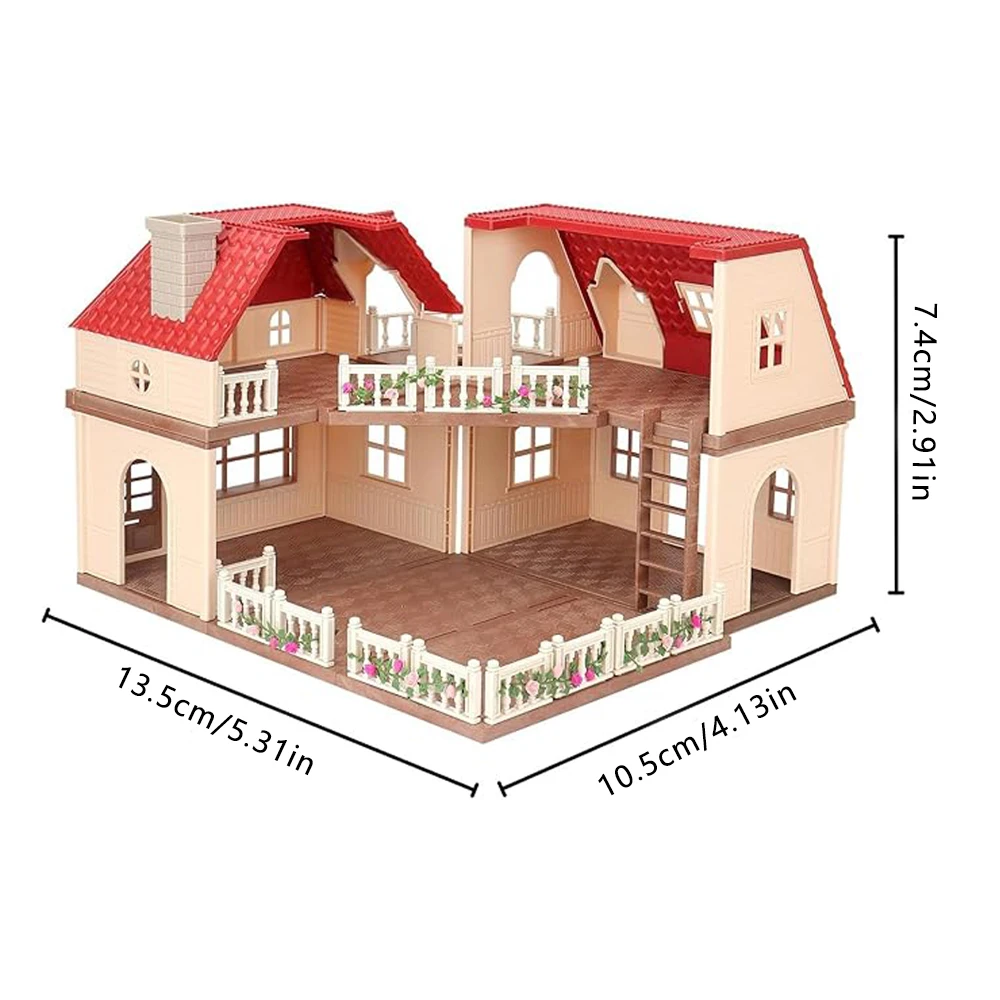 1/12 Mobili per case delle bambole Famiglia Casa Villa Simulare Foresta Coniglio Famiglia di animali Scena in miniatura Giocattolo Display Mobili Giocattolo Regalo
