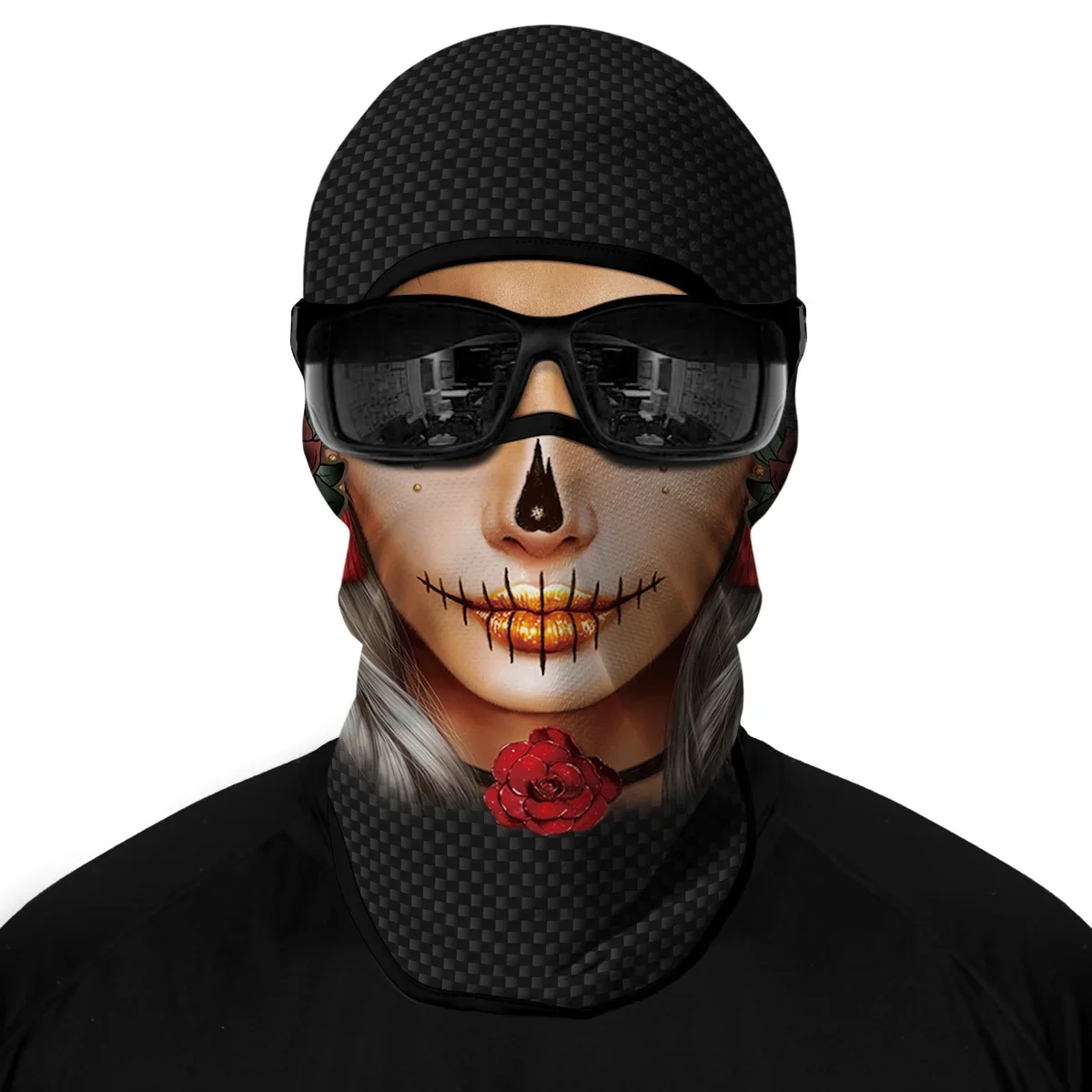 Pasamontañas para motocicleta, máscara de calavera fantasma, cubierta de cara completa, juego de Airsoft, máscara de Cosplay, casco para montar,