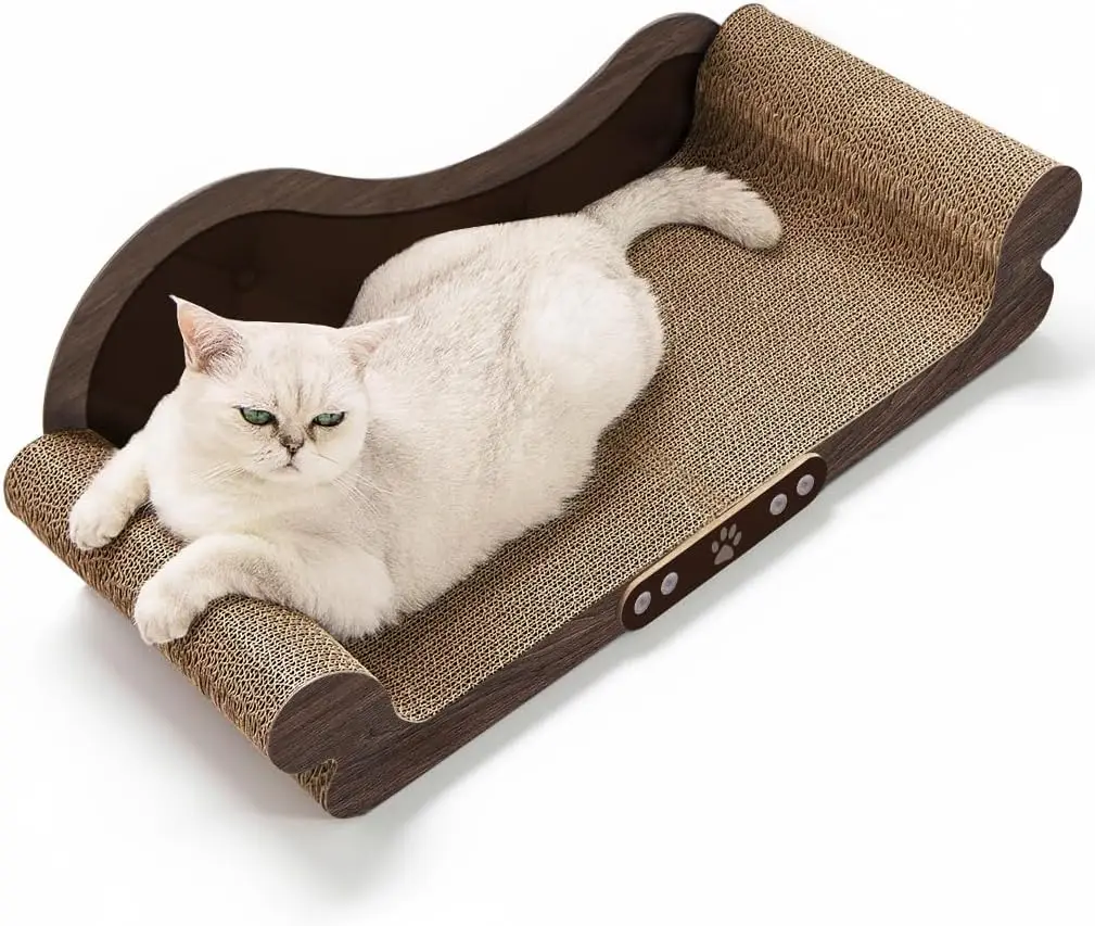 

Extra-Large Cat Scratcher Bed, 26" Cardboard Lounge, Durable & Modern, Protects Furniture