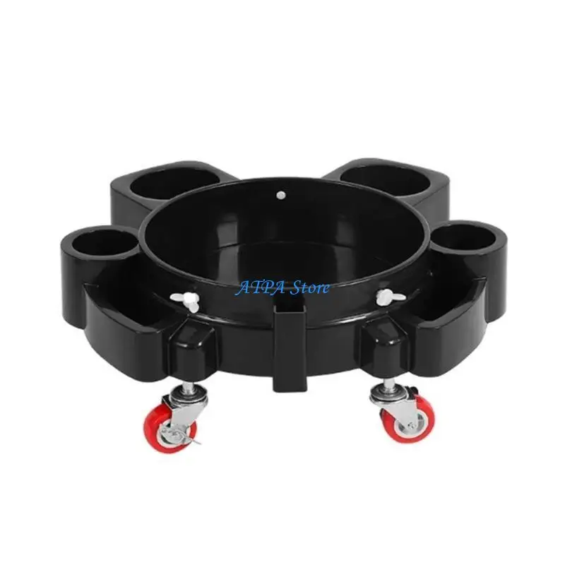 

U13C 5 Gallon Car Wash Bucket Dollies Detailing Wash Bucket 360 Degree Rotating Wheel and Locking Caster Detailing Bucket Dol