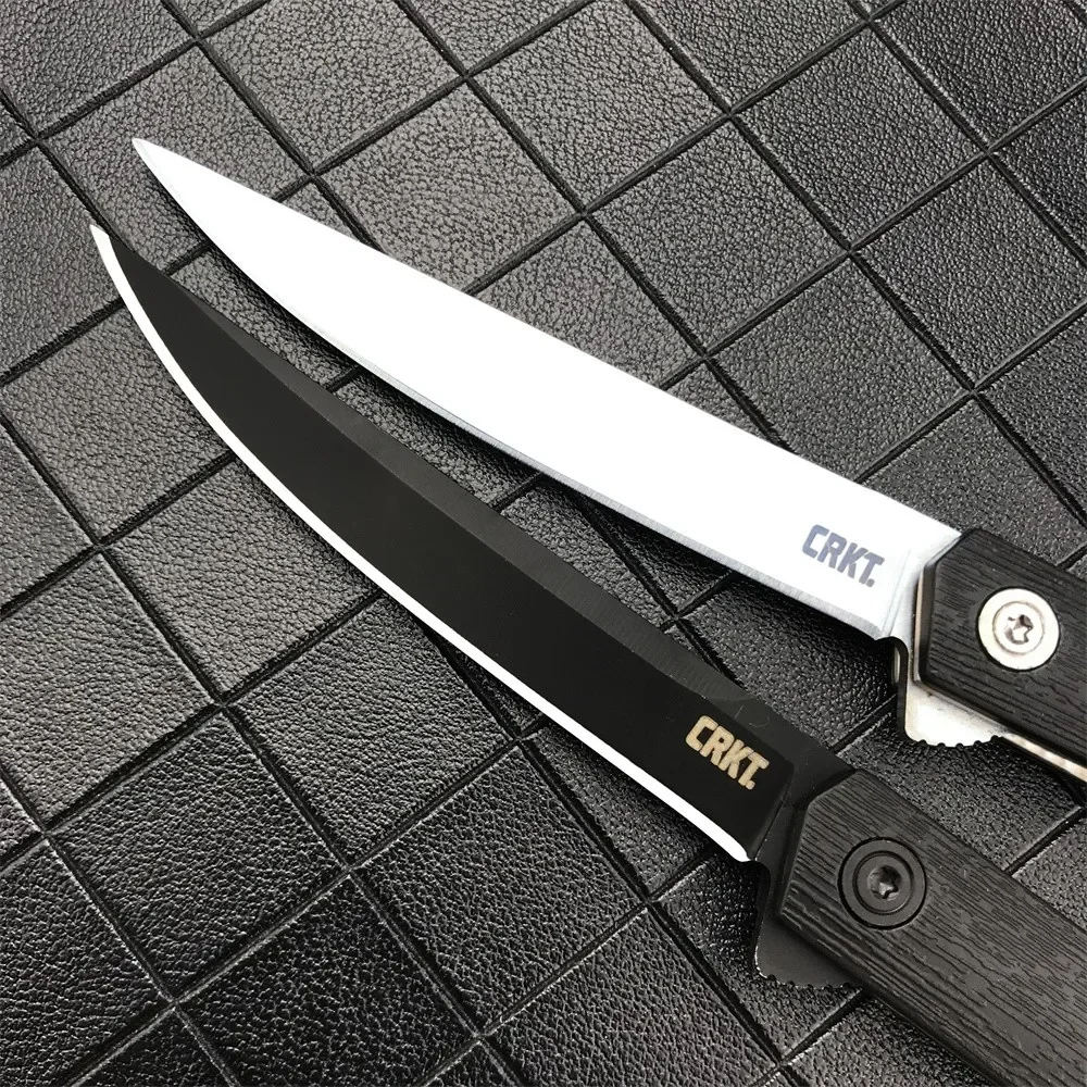 Outdoor CR 7097 Pocket Folding Knife 8Cr13Mov Blade Nylon Wave Fiber Handle Camping,Hiking Self-defense Survival EDC Tool