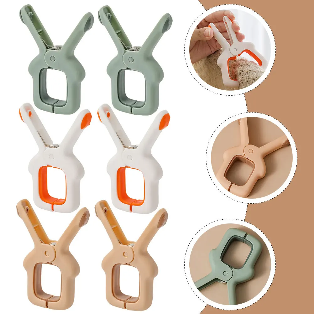 

Plastic Clothespins Windproof Clips for Laundry Drying Line Blanket Quilt Clamps Multipurpose Pegs Lightweight Portable Outdoor