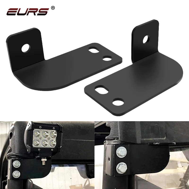 

EURS 2pcs Roof Roll Cage LED Work Lamp Reversing Light ATV Mounting Bracket Suitable For Polaris Ranger 2013-2021