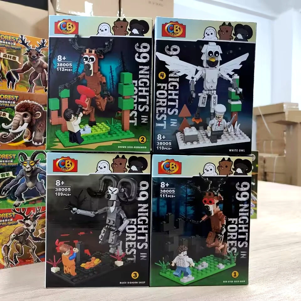 Moc 99 Nights in The Forest Deer Building Blocks Sets Deer Owl Blocks Assembly Model Toys Blind Box Gift  Educational Toys