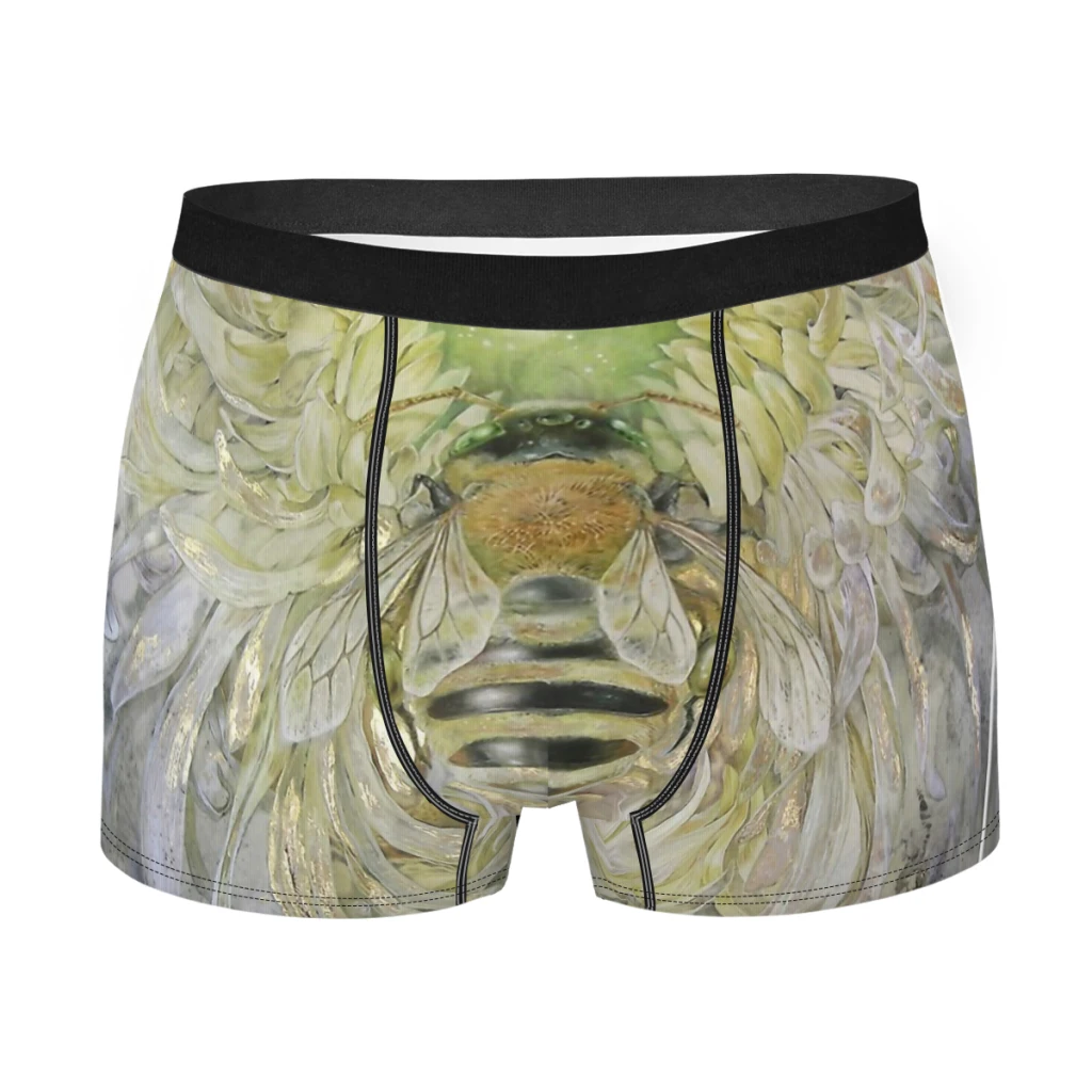 Flowers Bee Cute Animal Industrious Flying Animals Underpants Homme Panties Man Underwear Comfortable Shorts Boxer Briefs