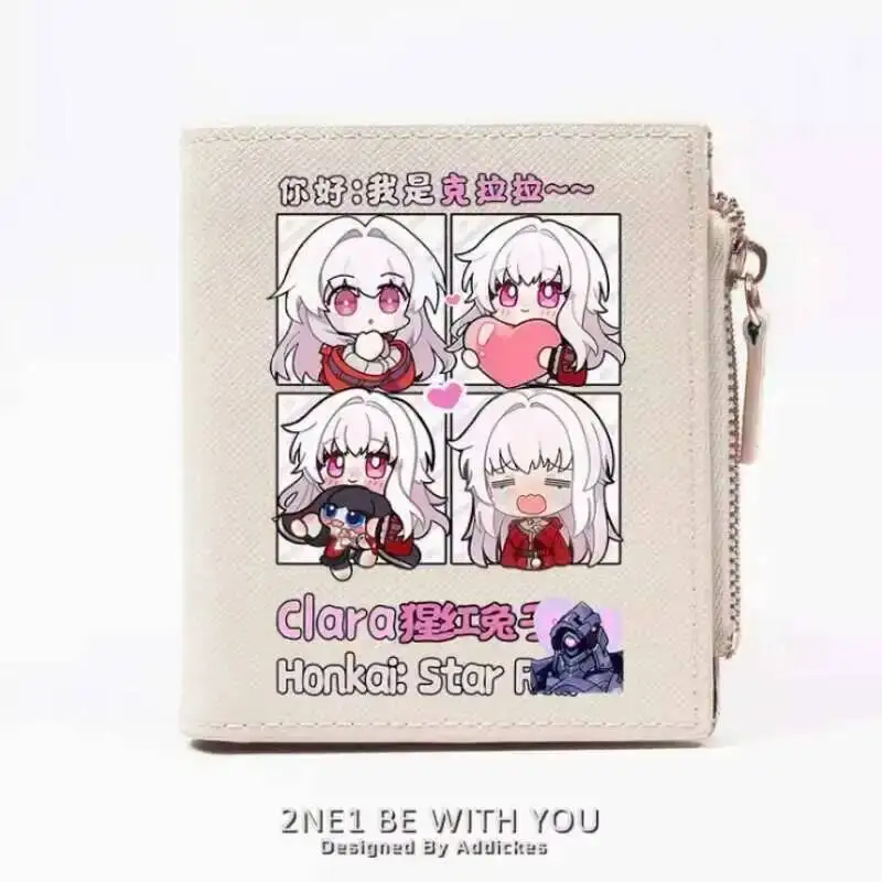 

Honkai: Star Rail Clara Fashion Wallet PU Purse Card Coin Zipper Money Bag Cosplay Gift B530 Anime