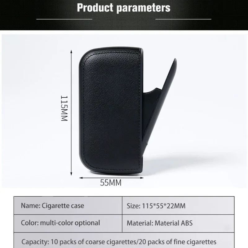 New Imitation Leather Cigarette Case with USB Tungsten Electronic Lighter Cigarette Case Men's Exquisite Gift Cigarette Tool view 2