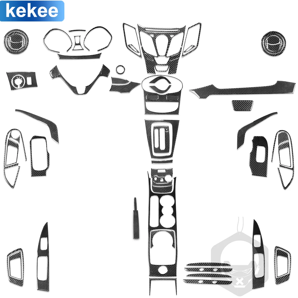 

Для Ford Fiesta 2011-2019, заднее стекло, дверная ручка, полный комплект, наклейка из настоящего углеродного волокна, аксессуары для интерьера автомобиля