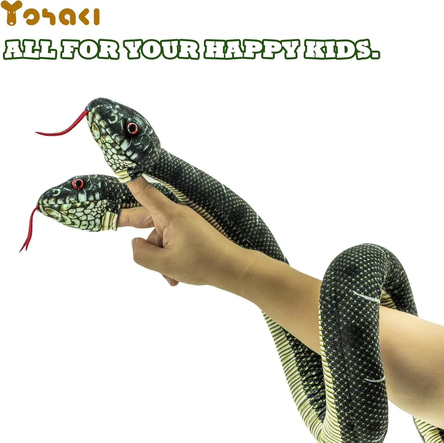 Realistic Two-Headed Snake Plush Toy Lifelike Stuffed Animal Prank Toy Flexible Soft Snake Toy For Kid Trick Gift Novelty Gag To view 3