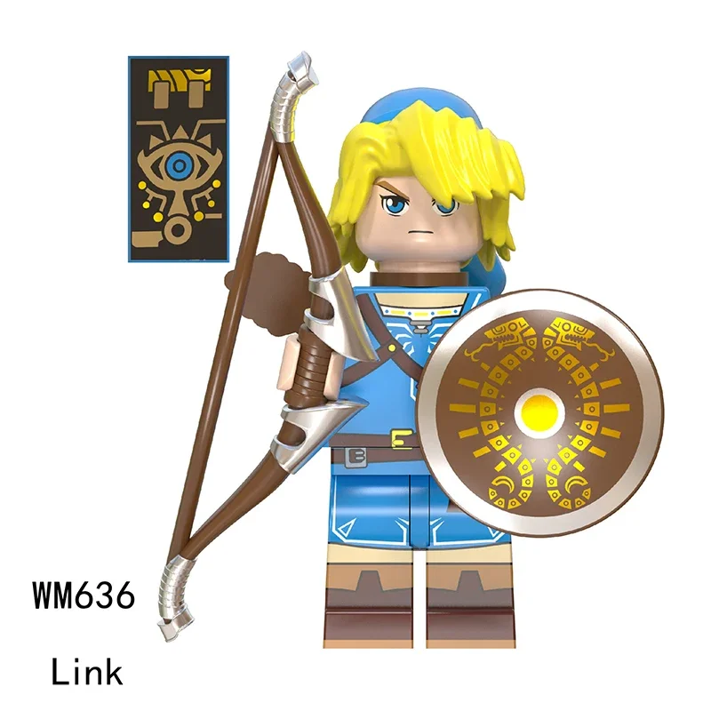 Zelda Tears of The Kingdom Link Mini Bricks Action Figure Assembly Toy Cartoon Building Blocks Boys Model Accessories Xmas Gifts