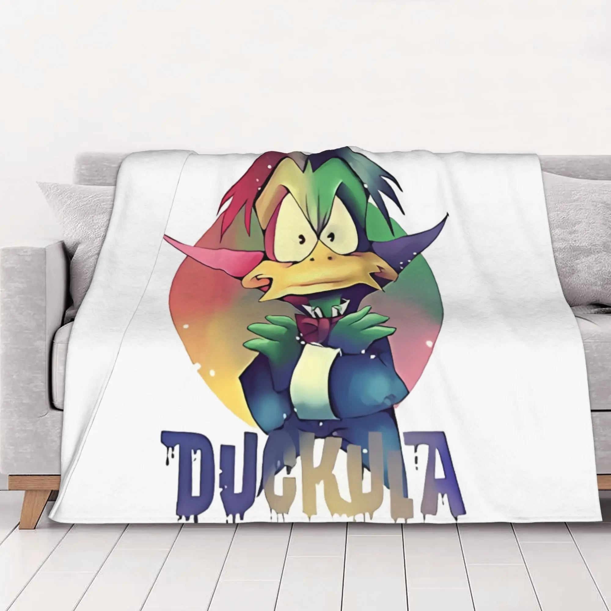 1PC home Cutecore Count Duckula white graphic Count Duckula Blanket Super Cosy Plush Home Living Room Sofa halloween